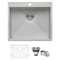 Ruvati 25" Drop-in Topmount 16 Gauge SS Single Bowl Kitchen Sink RVH8010 - alternate 1